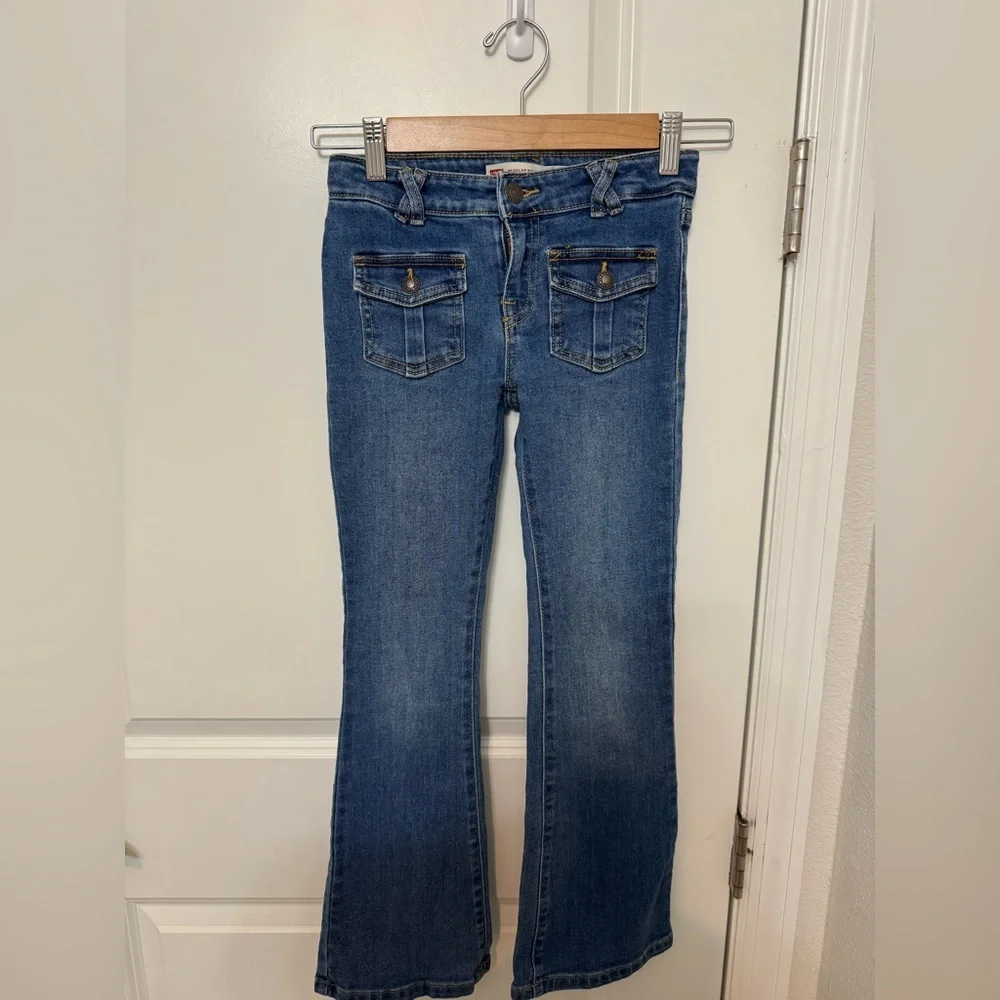 Levi's Kids Blue Regular Rise Flare Jeans - Picture 1 of 4